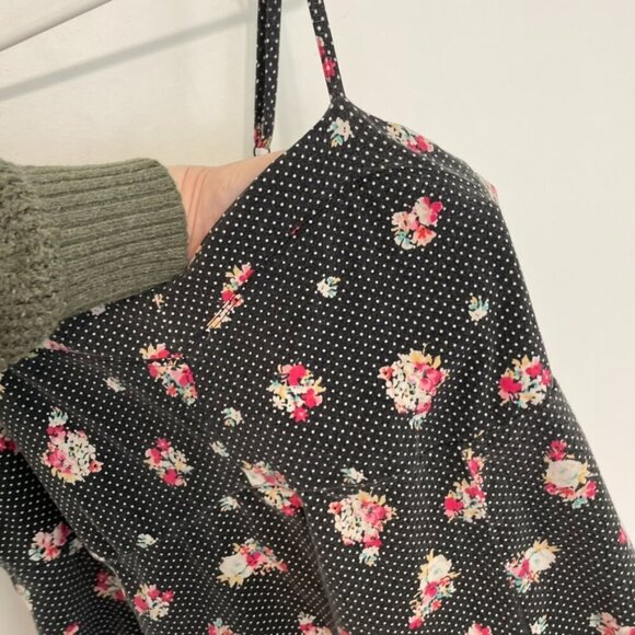 TORRID 3 Plus Size Floral Polka Dot Bustier Cami Black White Polka Dot Tank Top - Picture 8 of 15